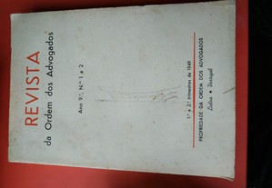 Revista da Ordem dos Advogados 1949 Ano 9 - 1 e 2