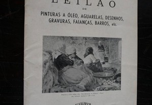 Leilão de Pinturas a óleo. Aguarelas etc. Soares e Mendonça, Porto 13/02/1971