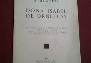 Agostinho de Campos-Á Memória de Dona Isabel Ornellas-1927
