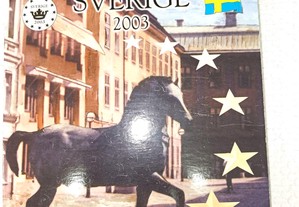 Conjunto de Moedas Padrão Euro Suécia 2003