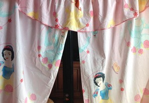 Cortinados quarto de menina Princesas Disney