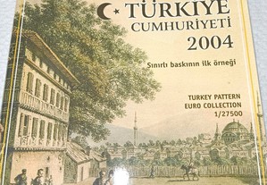Coleção de moedas padrão da Turquia 2008