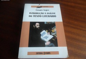 "Introdução à Análise do Texto Literário" de Cesare Segre - 1ª Edição de 1999