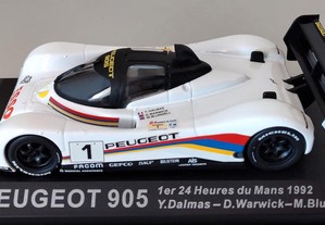 * Miniatura 1:43 Peugeot 905 | 24h Le Mans 1992 |"100 Anos do Desporto Automóvel"