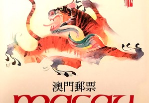 Caderneta novas emissões selos Macau ano 1998