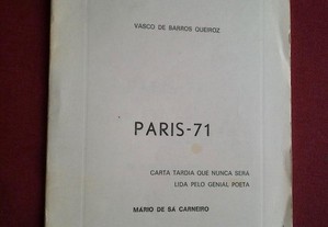 Vasco de Barros Queiroz-Paris-1971 a Mário de Sá Carneiro