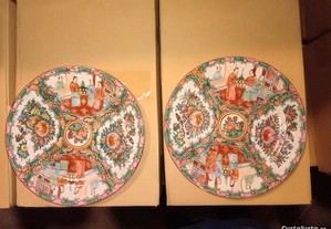 par pratos e outro,porcelana chinesa Mandarim ,séc.XIX