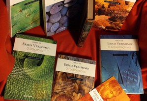 O Tempo e o Vento, de Erico Veríssimo. 7 volumes novíssimos, um deles assinado pelo autor