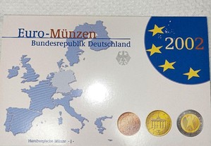 Conjunto de moedas de euro ano completo alemanha 2002