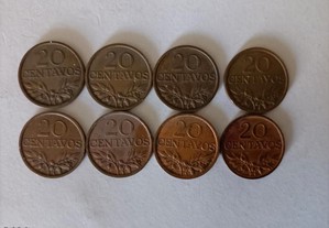 6 Moedas 20 Centavos 1969 a 1974
