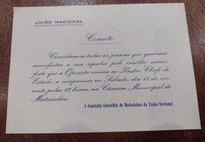 União Nacional Matosinhos "Convite"