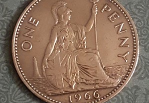 Moeda UK 1 Penny 1966