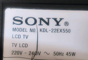 LCD Sony kdl 22ex550 para pecas