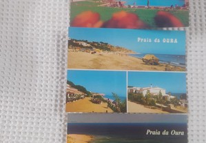 3 postais da Praia da Oura por 1EUR