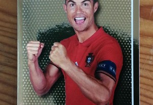 Cromo dourado Cristiano Ronaldo