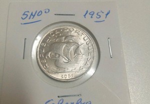 5 Escudos 1951 Prata