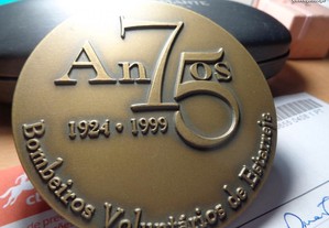 Medalha Bombeiros Estarreja 75 Anos 1924.1999