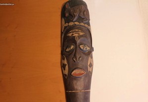 Máscara Tribal Africana em Madeira Talhada Cara 74 cm