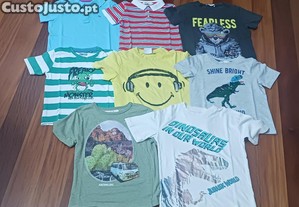 Conjunto de 6 t-shirts e 2 polos para criana - 6 anos