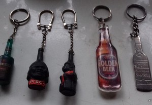 4 porta chaves garrafinhas/garrafas de bebidas