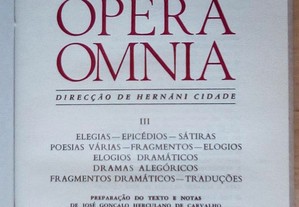 Bocage. Opera Omnia. Dir. de Hernâni Cidade.