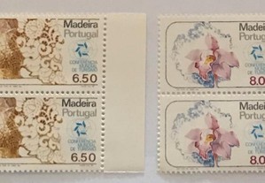 2 quadras selos Conf. Mundial Turismo-Madeira 1980