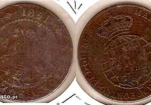 Angola (D. Maria II) -1/2 Macuta 1851 - mbc