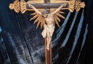 Crucifixo Cristo Madeira Séc XIX