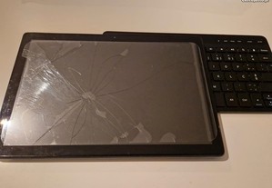 Tablet Alcatel com ecrã danificado