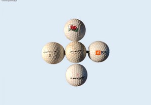 5 bolas de Golf usadas