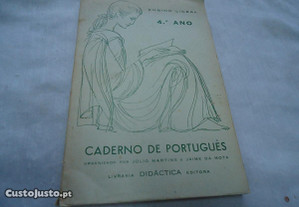 Livro usado -Caderno Português-Ensino liceal 4 ano -1965