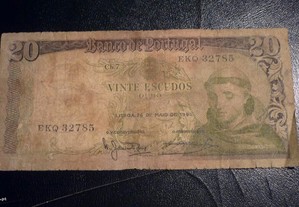 Nota de 20$00 St António,1964