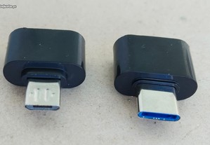 Adaptador OTG USB micro B e Tipo C