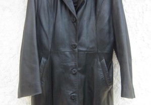 casaco de couro mulher pele genuina tamanho 52