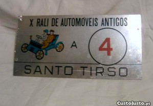 2 Placas do X Rali de Automóveis Antigos, St Tirso