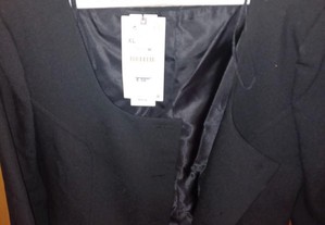 Blazer cintado com decote quadrado da Zara novo com etiqueta