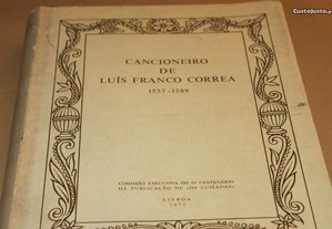 Cancioneiro de Luís Franco Correa 1557a 1589