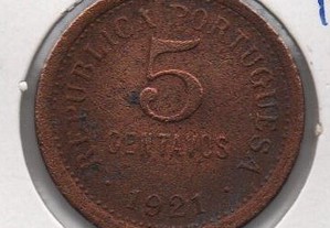 5 Centavos 1921 - mbc