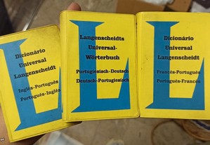3 Dicionários de Bolso (Inglês /Francês /Alemão-Português)