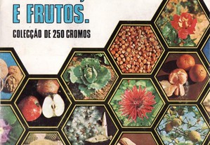 Caderneta Botânica, plantas, flores e frutos, completa de 250 cromos