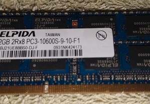 Memória RAM Elpida 2GB 2Rx8 PC3-10600S-9-10-F1