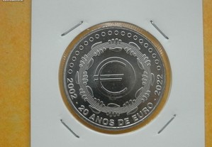 540 - Euro: 5,00 euros "20 anos de euro" 2022 UNC, por 6,00