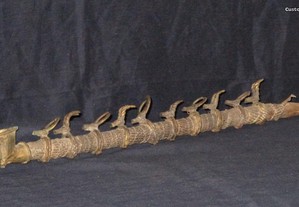 Cachimbo tribal cerimonial vintage cobra bronze