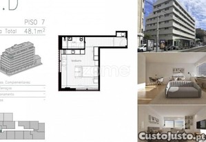 Apartamento T0 Em Matosinhos Sul