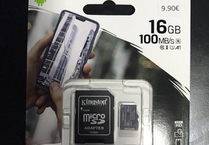 Cartão de memória 16GB Kingston com adaptador