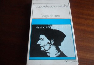 "Maquiavel e Outros Estudos" de Jorge de Sena - 1ª Edição de 1974