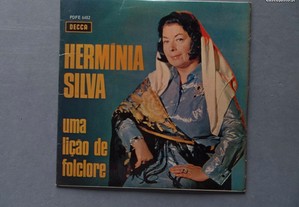 Disco single vinil Hermínia Silva - Uma lição de folclore