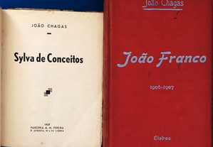 João Chagas "Sylva de Conceitos" e "JOÃO FRANCO" conjunto 2 livros
