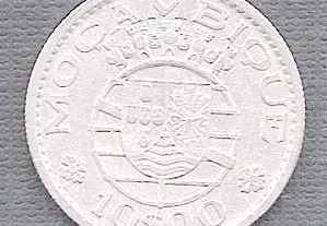 Moeda Moçambique - 10$00 Escudos 1954