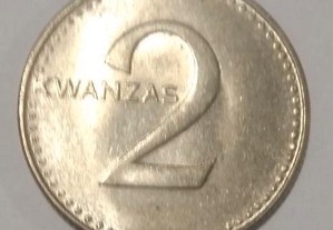 Moeda de Angola Kz 2 (dois Kwanzas) Antes 1999